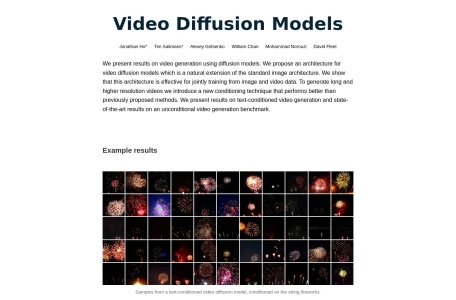 Video Diffusion Models