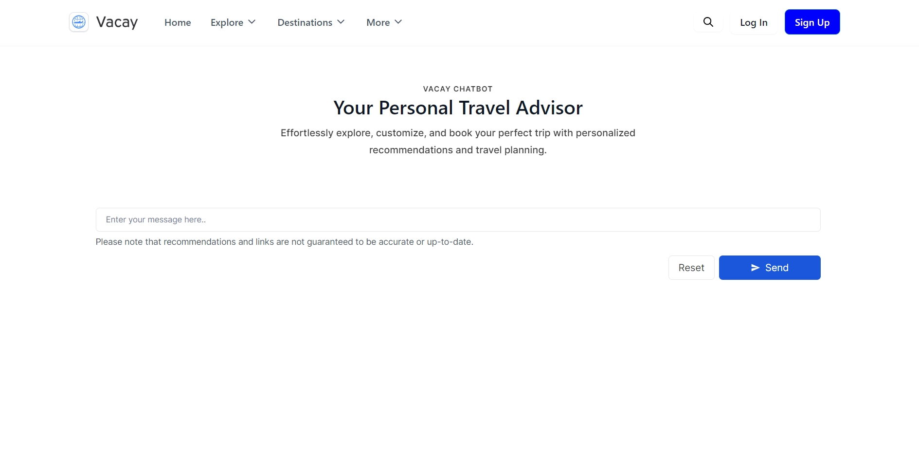 Vacation &amp; Travel Chat
